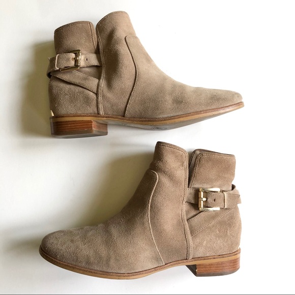 Michael Kors Mercer Booties Khaki Suede - Picture 1 of 10